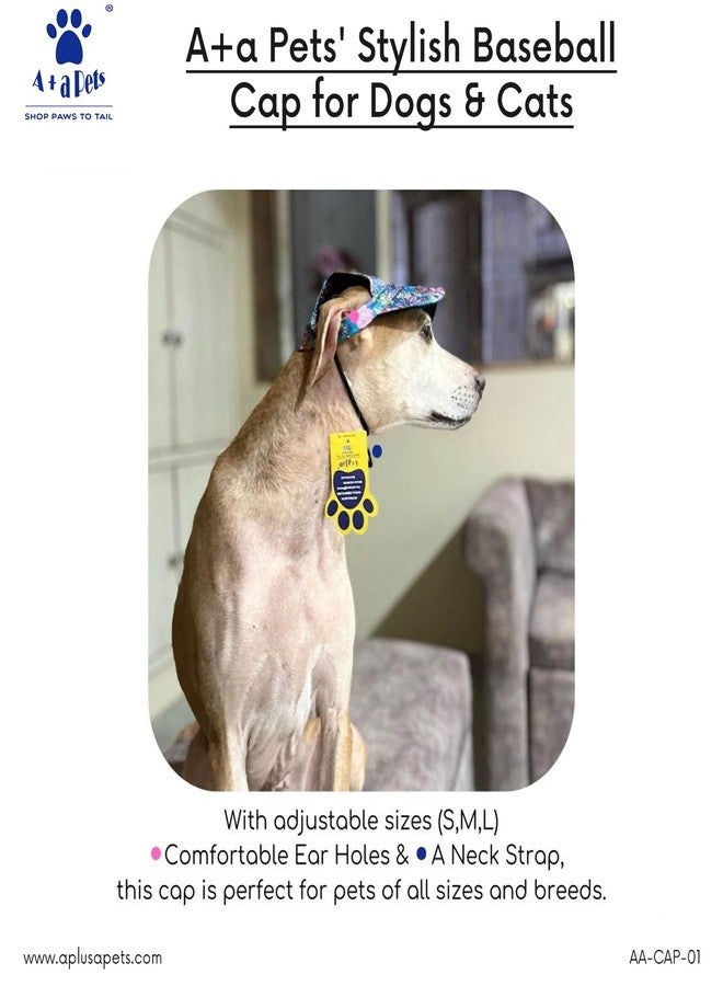 A+a Pets' Stylish Baseball Cap for Dogs & Cats | Adjustable Toggle| Printed Waterproof | for Everyday, Summer, and Rainy Days (S) - Image 4